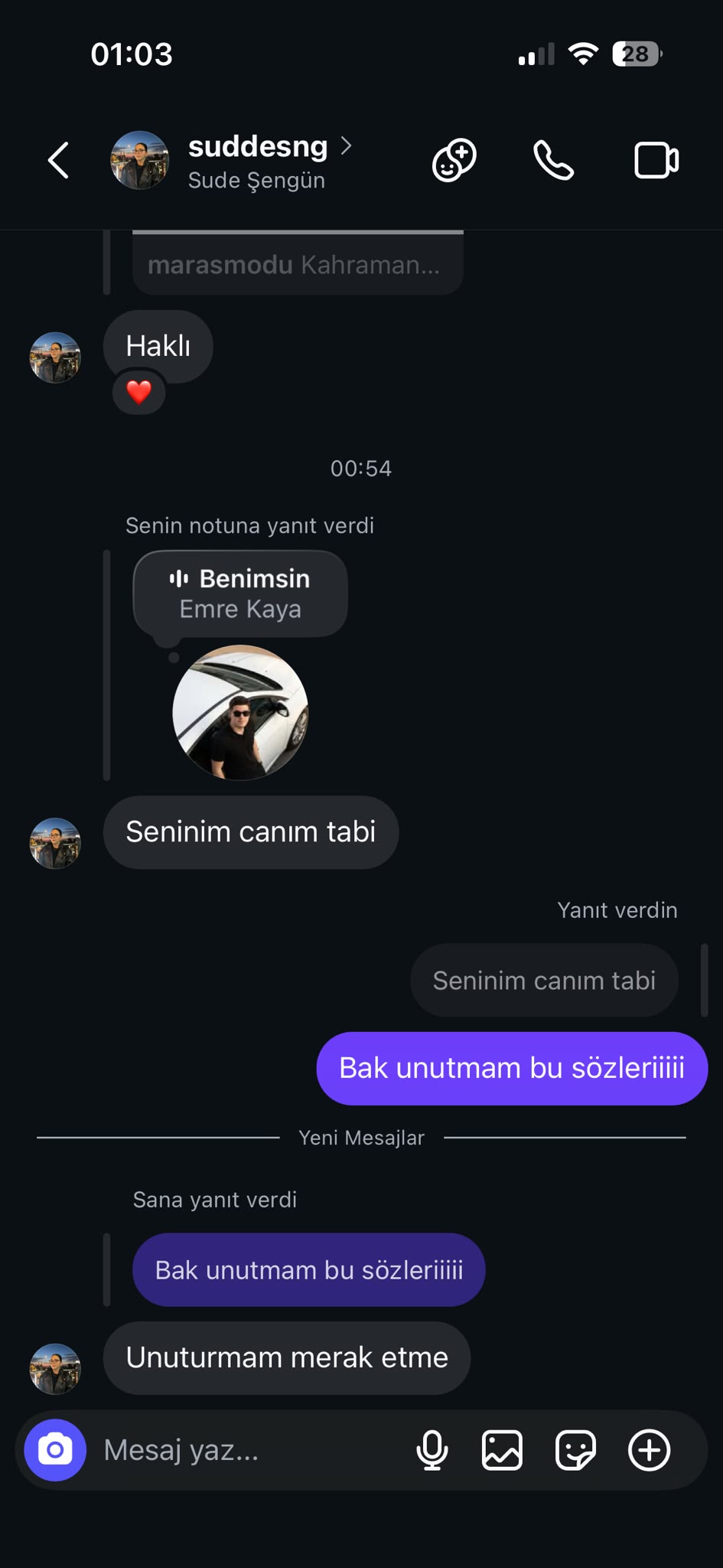 Beni Benden Alan Mesaj